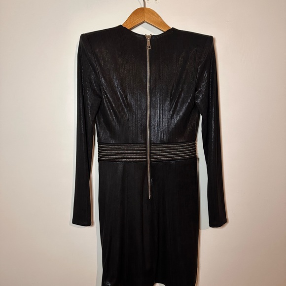 Stunning BLACK Zhivago Ziggy Metallic cocktail dress - Picture 3 of 7